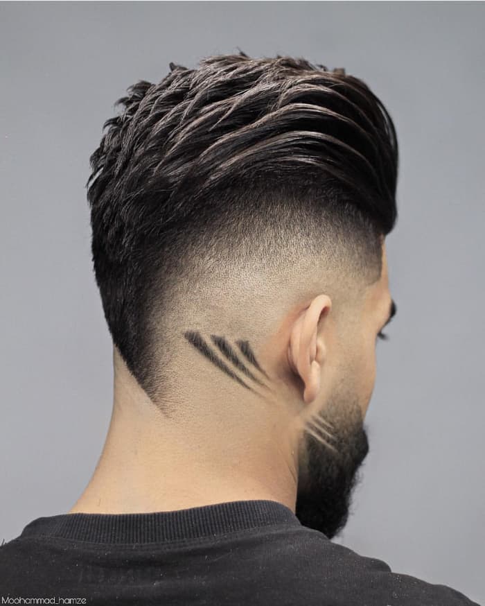 High Fade + Shape Up + Long Comb Over