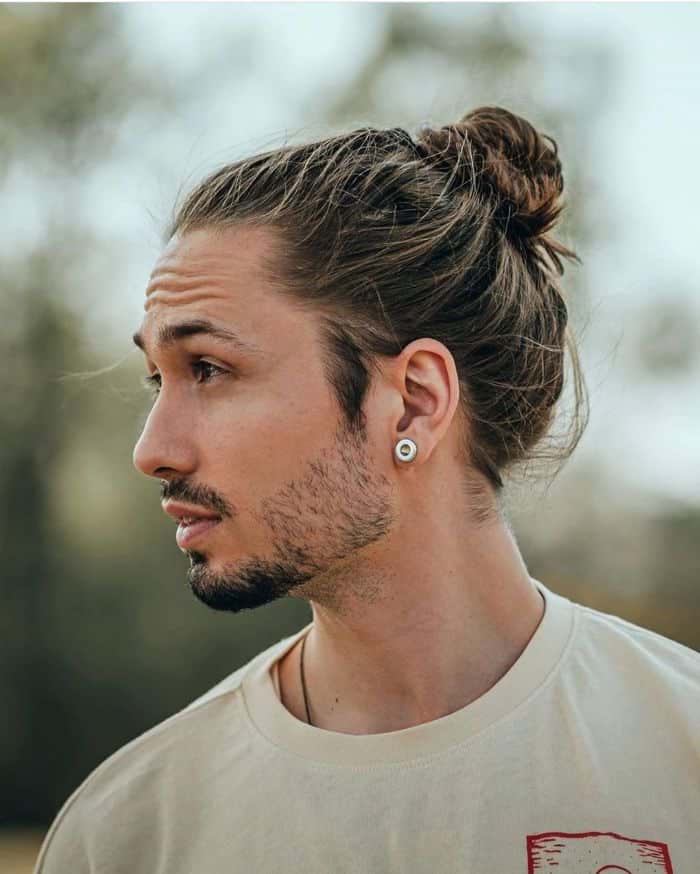 Long Hair Man Bun