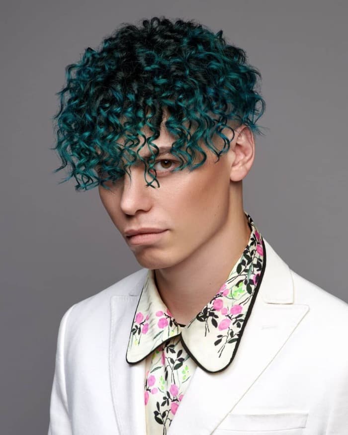 Drop Fade Undercut for Curly Hair