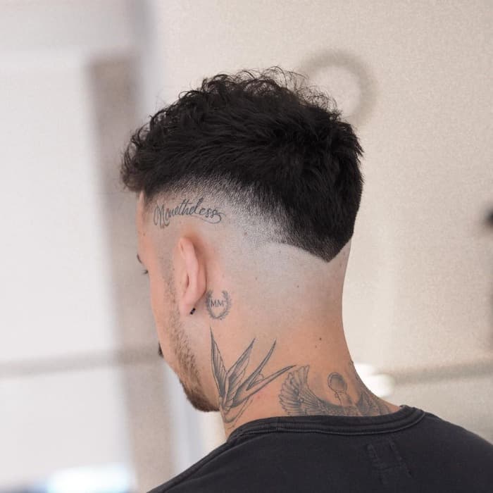 High Fade Undercut With Medium Textured Hair + Line Up