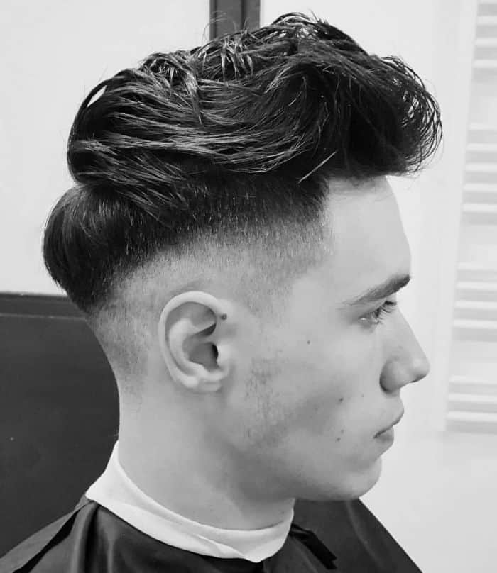 Hairstyles for Square Face Shape - High Fade with Quiff