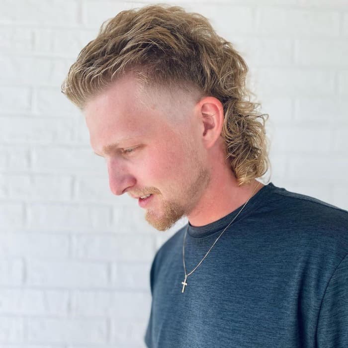 Blonde Wavy Mullet