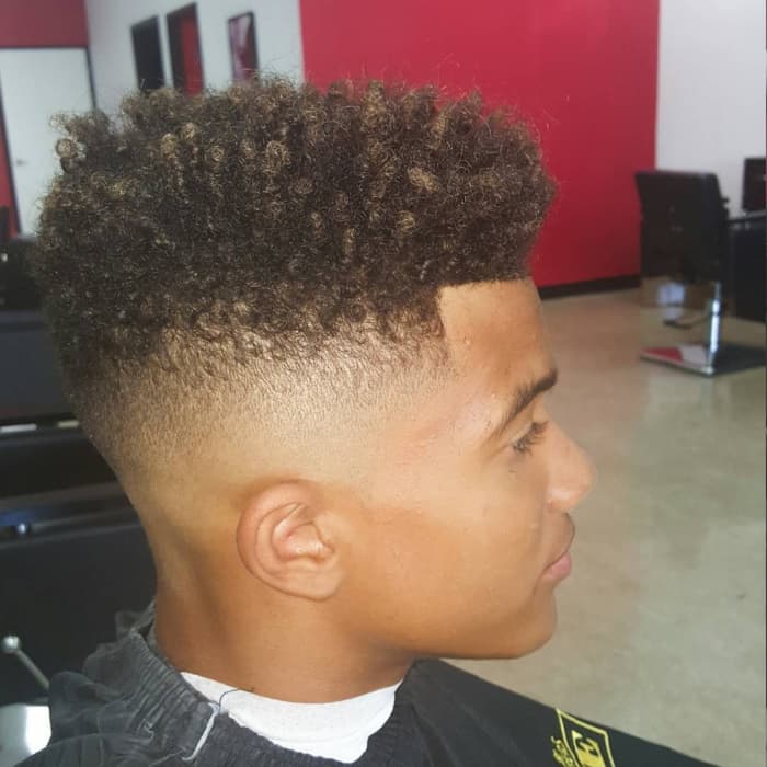 Curly Drop Fade