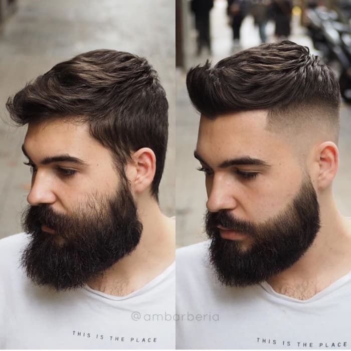 High Top Fade with Beard