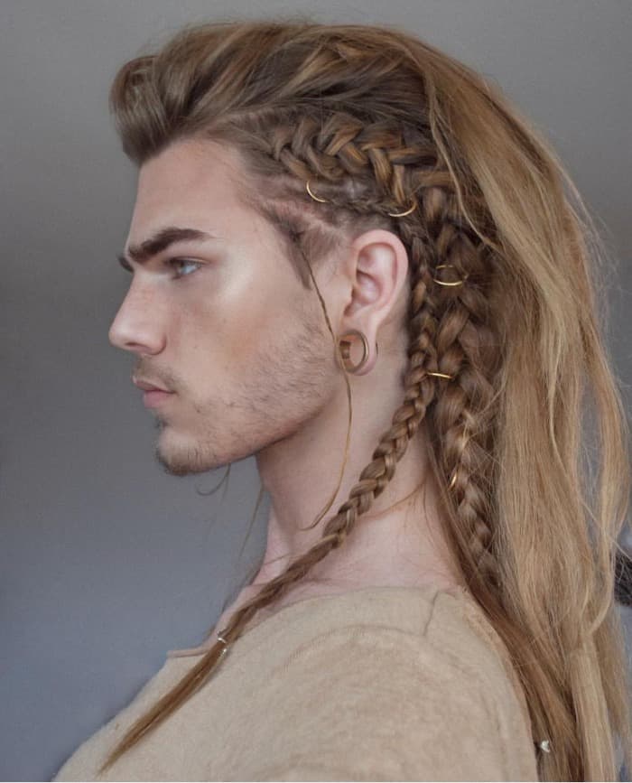 Long Mohawk Braids for Men