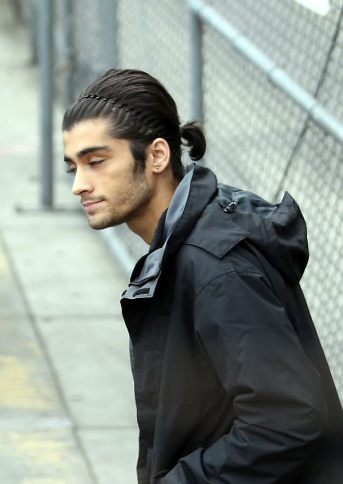 Zayn Malik Haircut with Low Ponytail