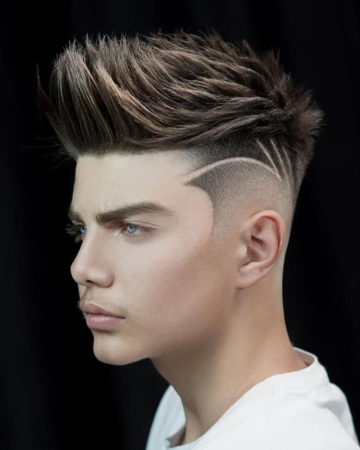 Spiky Messy Undercut Hairstyle + Low Fade