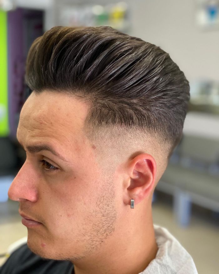 Pompadour with Short Sides