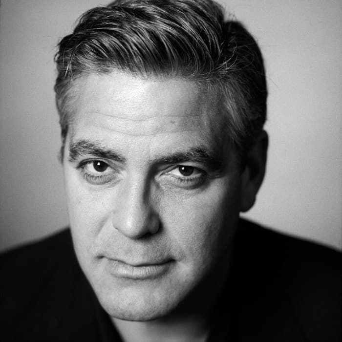 Side-Swept Textured George Clooney’s Hairstyle