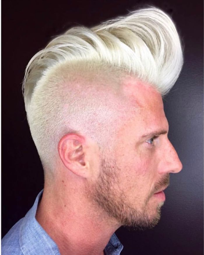 Pompadour with Blonde Hair