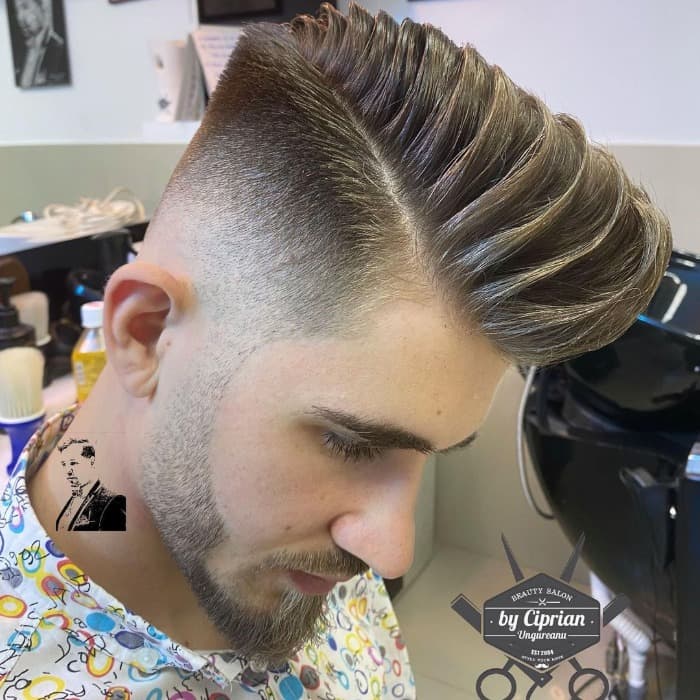 Side Part Pompadour