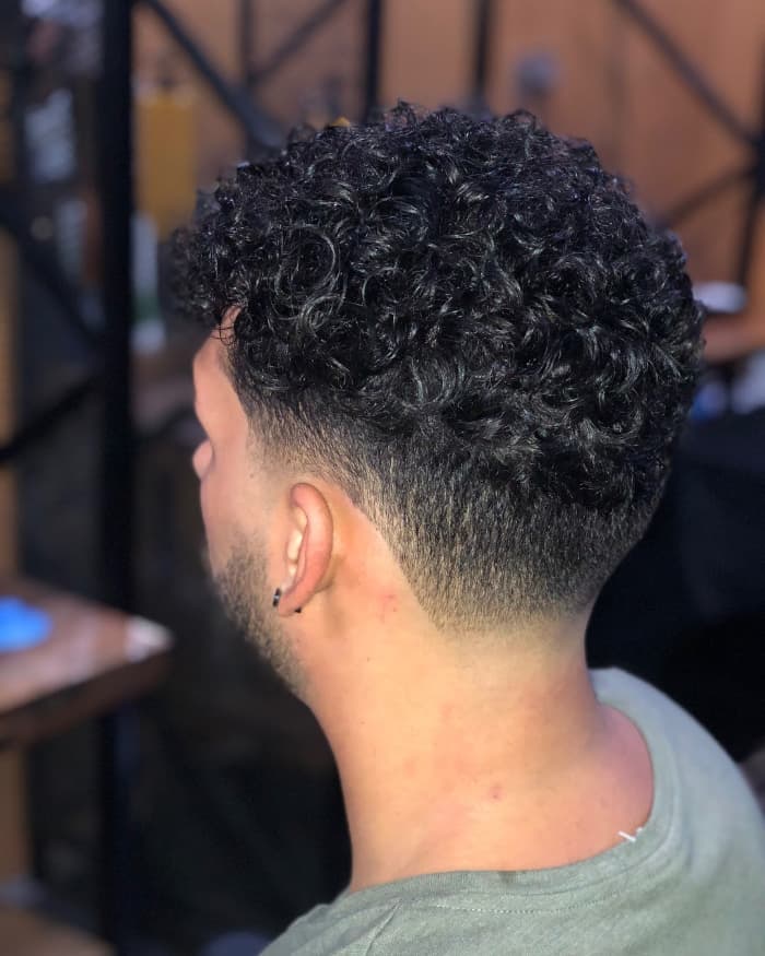 Curly Taper Fade