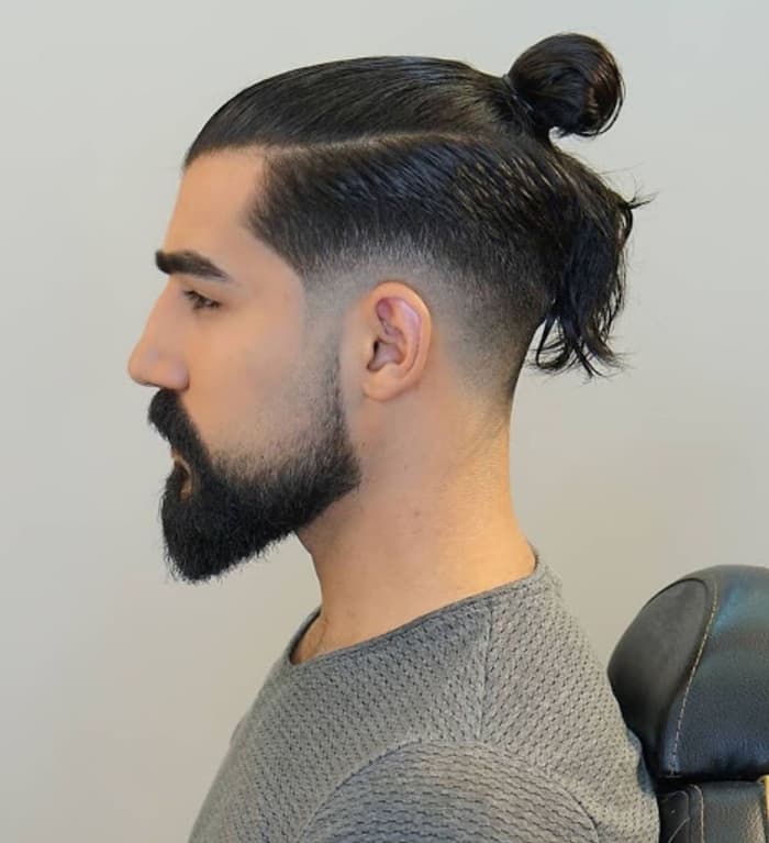 Man Bun with Widow’s Peak