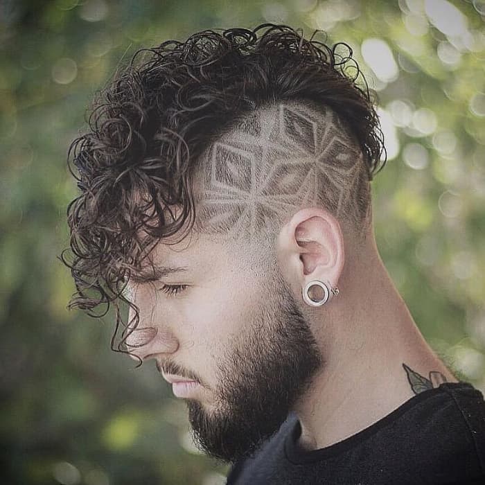 Long Curly Faux Hawk