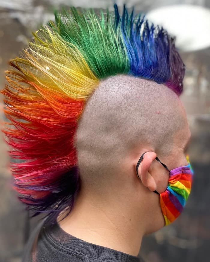 Taste The Rainbow Mohawk Haircut