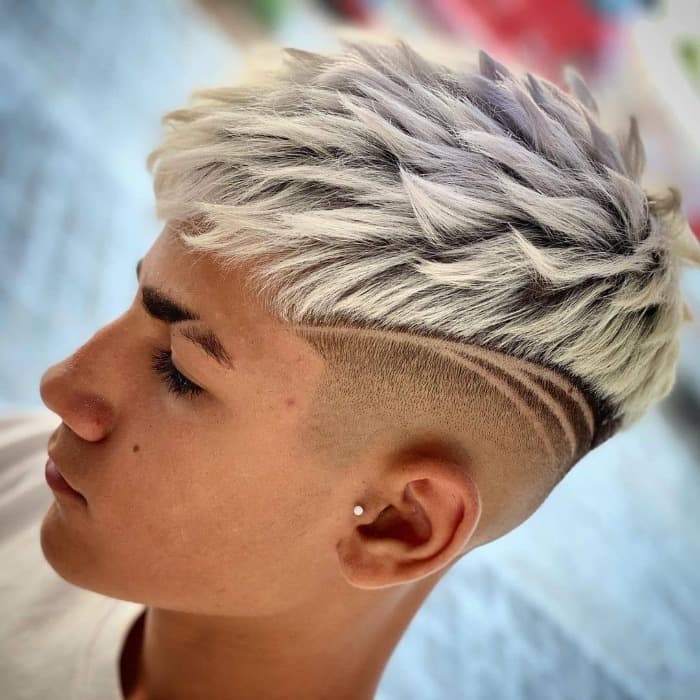 High Fade with Thick Textured Spiky Hair