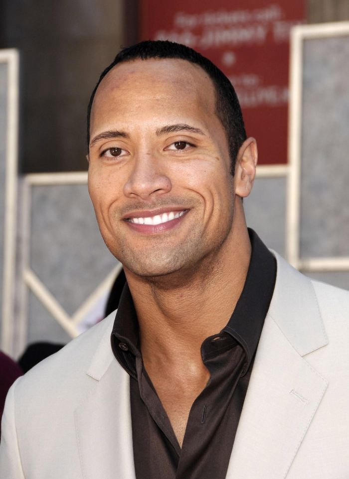 dwayne johnson round face