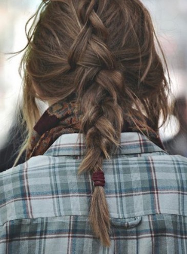 Back View of Inverted French Braid