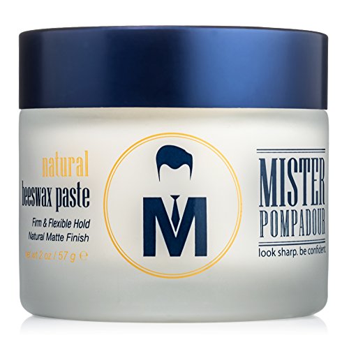 Mister Pompadour Natural Beeswax Paste for Men, Hair Styling, 2 oz.