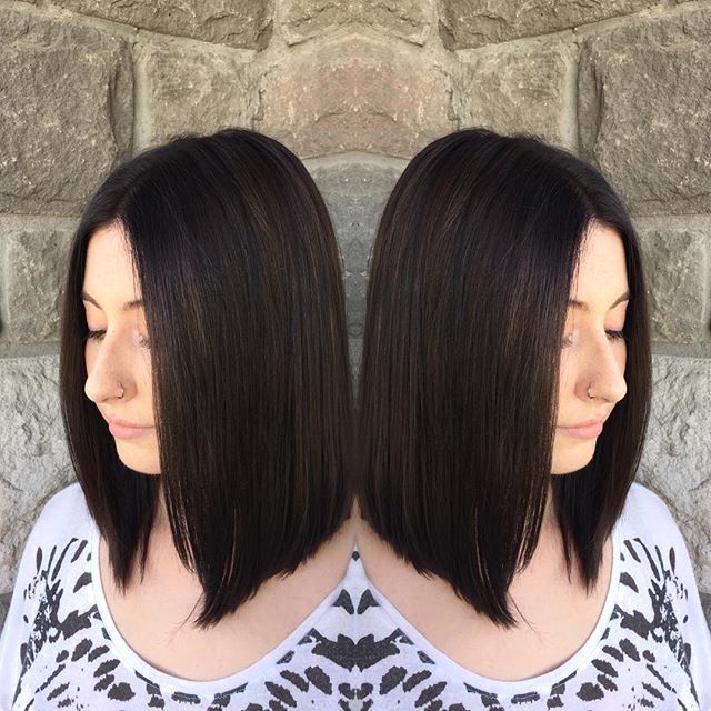 medium length hair ideas - the long a-line bob cut