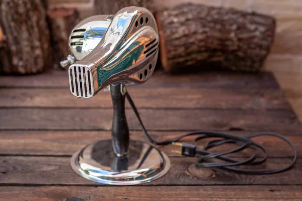 Heat Gun Vs Hair Dryer. A vintage 1950's hair dryer.