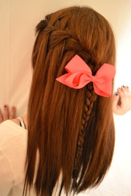 Beautiful Waterfall Braid Hairstyle