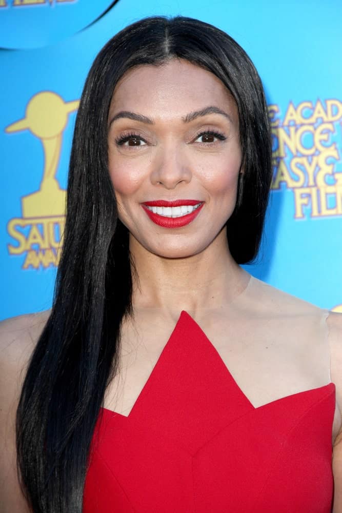 Tamara Taylor arrives at the 41st Annual Saturn Awards on Thursday, June 25, 2015 at the Castaway Restaurant in Burbank, CA.