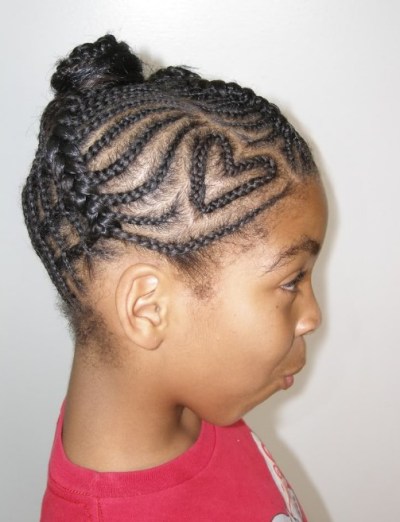 African American cornrows hairstyle for little girls