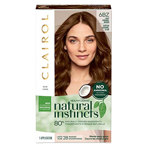 Clairol Natural Instincts Semi-Permanent Hair Color, 6BZ Light Caramel Brown, Autumn Bronze, 1 Count