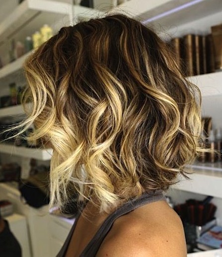 Medium Angled Bob Hairstyles with Waves