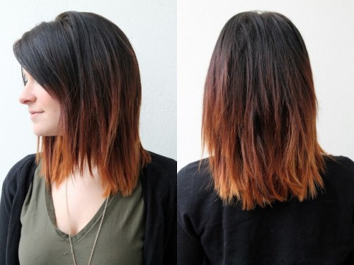 Medium ombre hair color ideas for fall