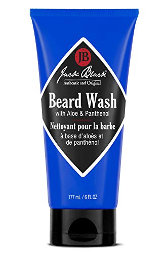 Jack Black - Beard Wash, 6 fl oz - PureScience Formula, Aloe & Panthenol, Multifunctional Beard Treatment, Softens Facial Hair, Removes Oil and Dirt, Conditions Facial Hair and Skin