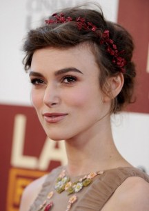 Keira Knightley Romantic Braided Updo 2013