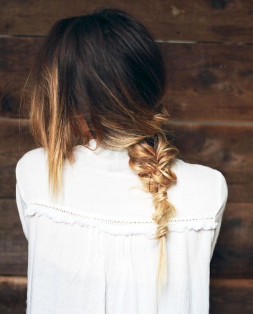 Summer Hair Inspiration: Messy Ombre Fishtail Braid!