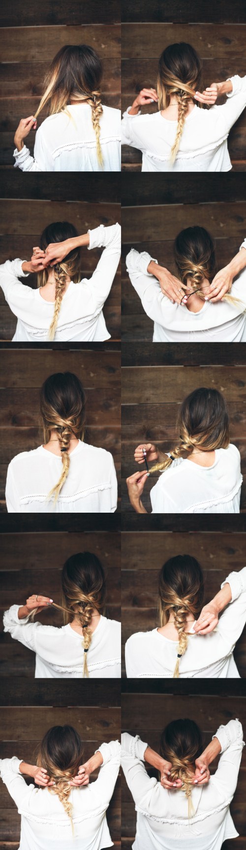 Summer Hair Inspiration: Messy Ombre Fishtail Braid!