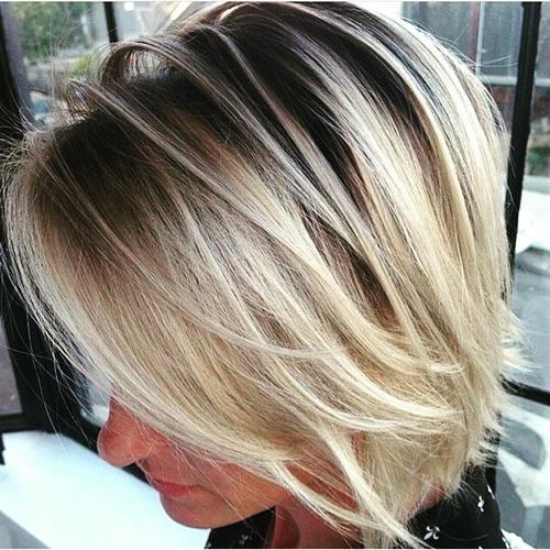 Black and Blonde Bob