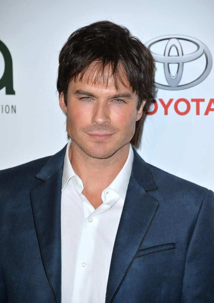 Ian Somerhalder sporting some bangs at the 26th Annual Environmental Media Awards at Warner Bros. Studios, Burbank.