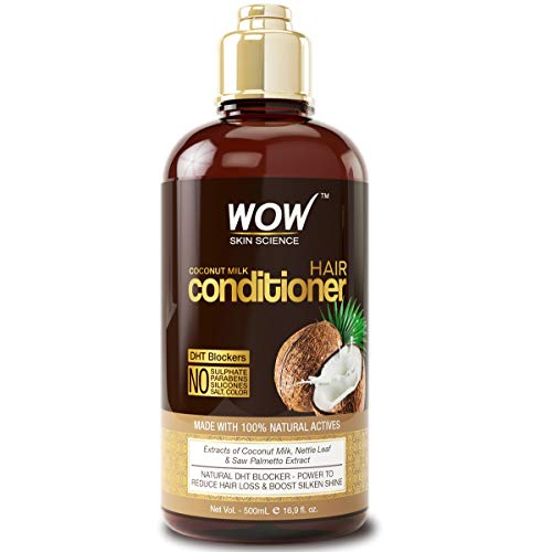 WOW Coconut Milk Hair Conditioner - Restore Dry, Frizzy, Tangled Hair to Stronger, Full, Shiny Hair - Stimulate Hair Growth - Paraben, Salt, Sulfate Free - All Hair Types, Adults & Children - 500 mL