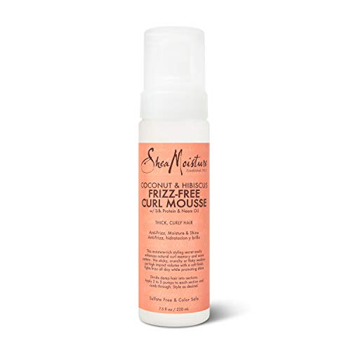 SheaMoisture Curl Mousse for Frizz Control Coconut and Hibiscus with Shea Butter 7.5 oz