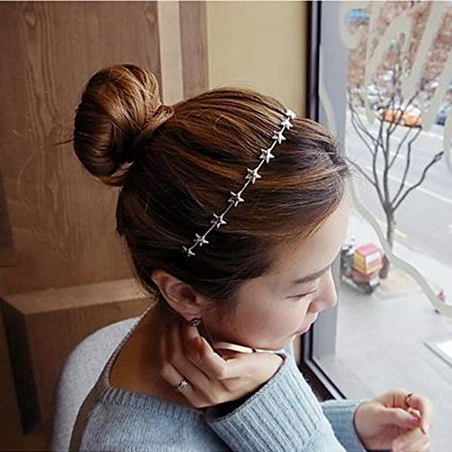 8PCS Crystal Headband Pearls Flower Hairbands Jewelry Rhinestone Fashion Headbands Gold Sliver Metal Headbands Headdress for Girls Women Teens