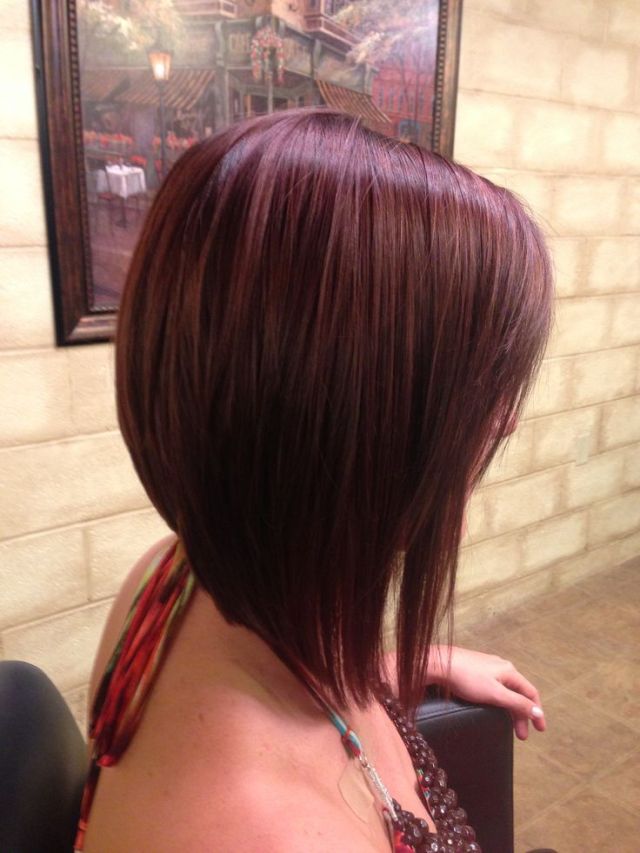 Long Angled Bob A-line Haircut