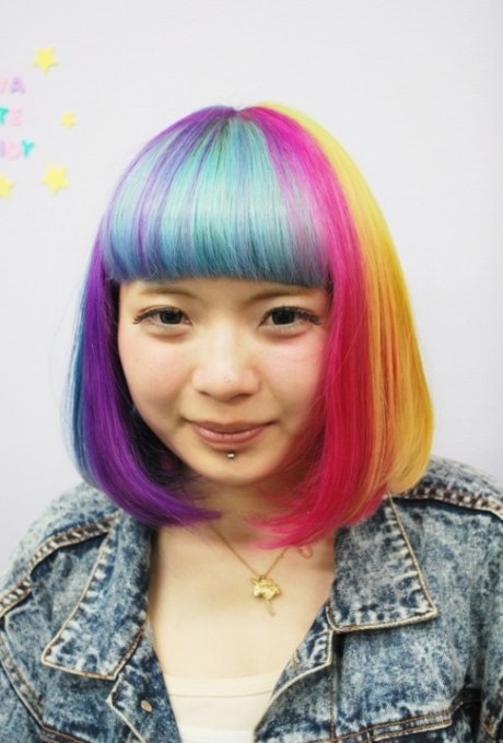 Short Rainbow Bob Hairstyle 2013