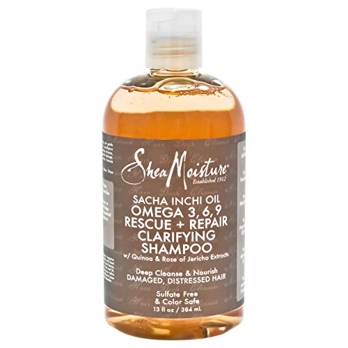 Shea Moisture Sacha Inchi Oil Omega-3-6-9 Rescue & Repair Clarifying Shampoo for Unisex, 13 Ounce