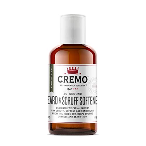 Cremo Beard and Scruff Softener, Forest Blend, 6 Ounce - Conditions Coarse Facial Hair of All Lengths, Delivering Touchably Soft Results in Just 30 Seconds