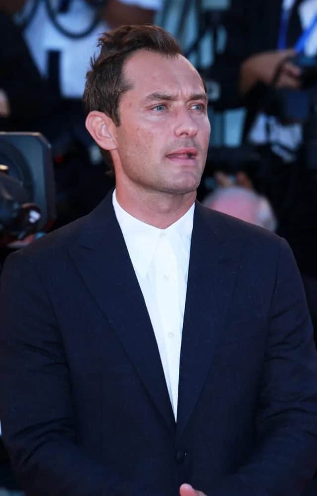 Jude Law was exuding a stylish aura with his semi faux-hawk hairstyle during the 73rd Venice Film Festival 2016 in Venice, Italy.