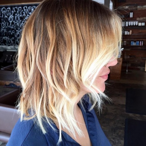 choppy bob hair styles ombre hair color