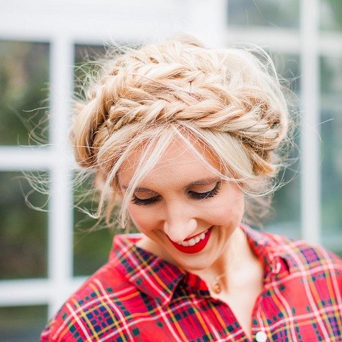 20 Lovely Milkmaid Braid Hairstyle Designs