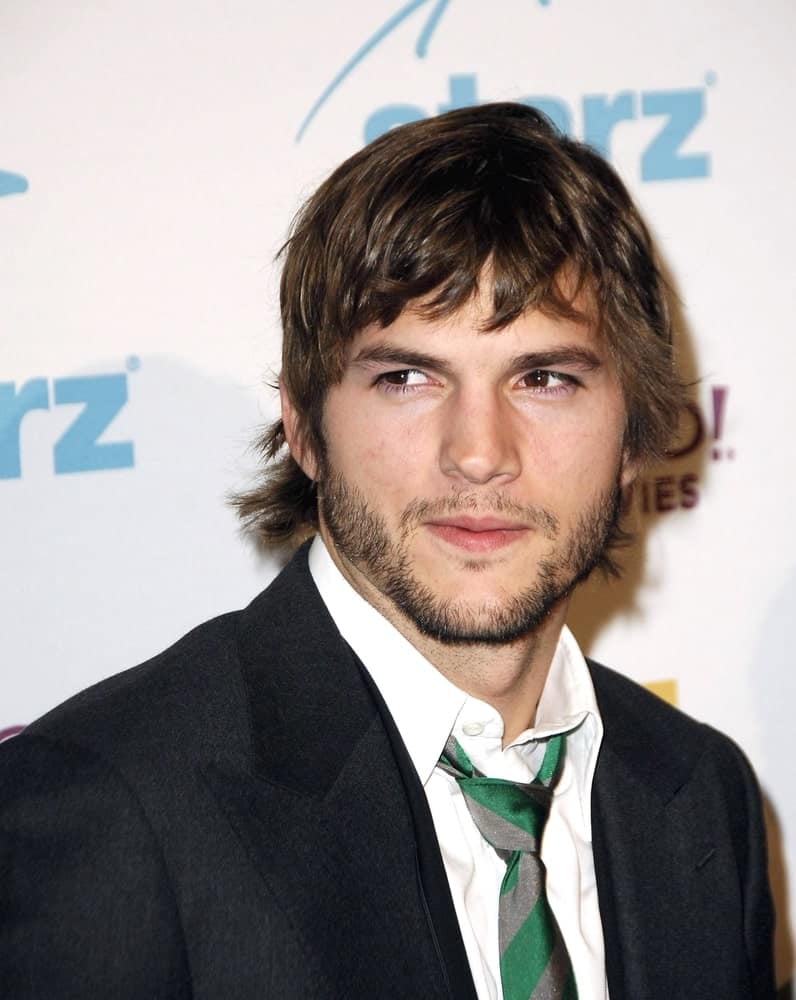 Ashton Kutcher was quite rugged with his trimmed beard and tousled carefree fringe at the Hollywood Film Festival 10th Annual Hollywood Awards in The Beverly Hilton Hotel, Beverly Hills on October 23, 2006