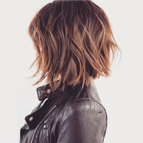 Side View of Short Shaggy Bob Haircut