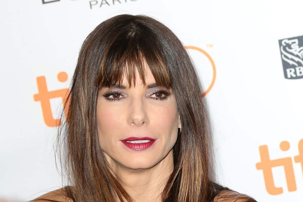 30.Sandra Bullock with blunt bangs